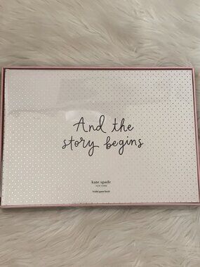 KATE SPADE And the Story Begins Wedding Guest Book
